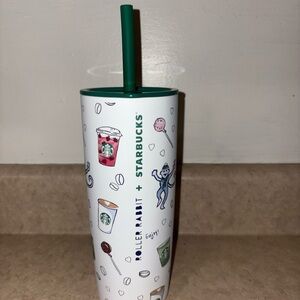 Starbucks X Roller Rabbit Stainless Steel Tumbler Cup Holiday Christmas 2025